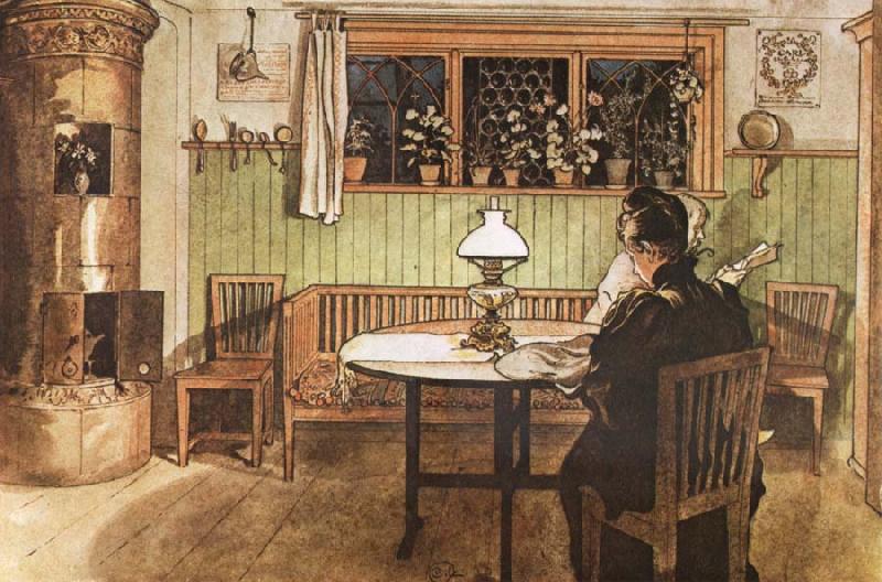Carl Larsson When the Children have gone to bed Sweden oil painting art